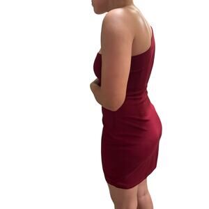TOBI maroon one shoulder dress - Medium